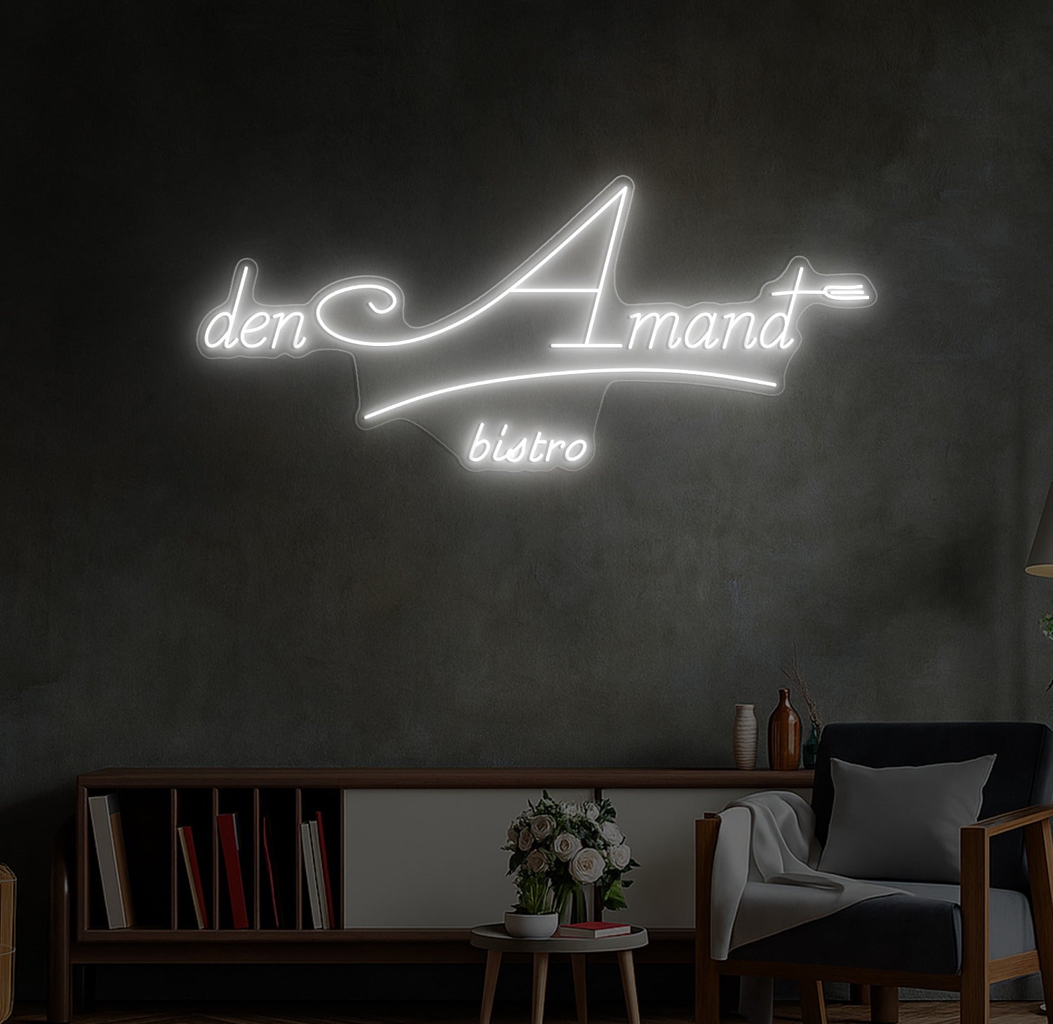 Enseigne LED Néon Personnalisée Bistro Den Amand