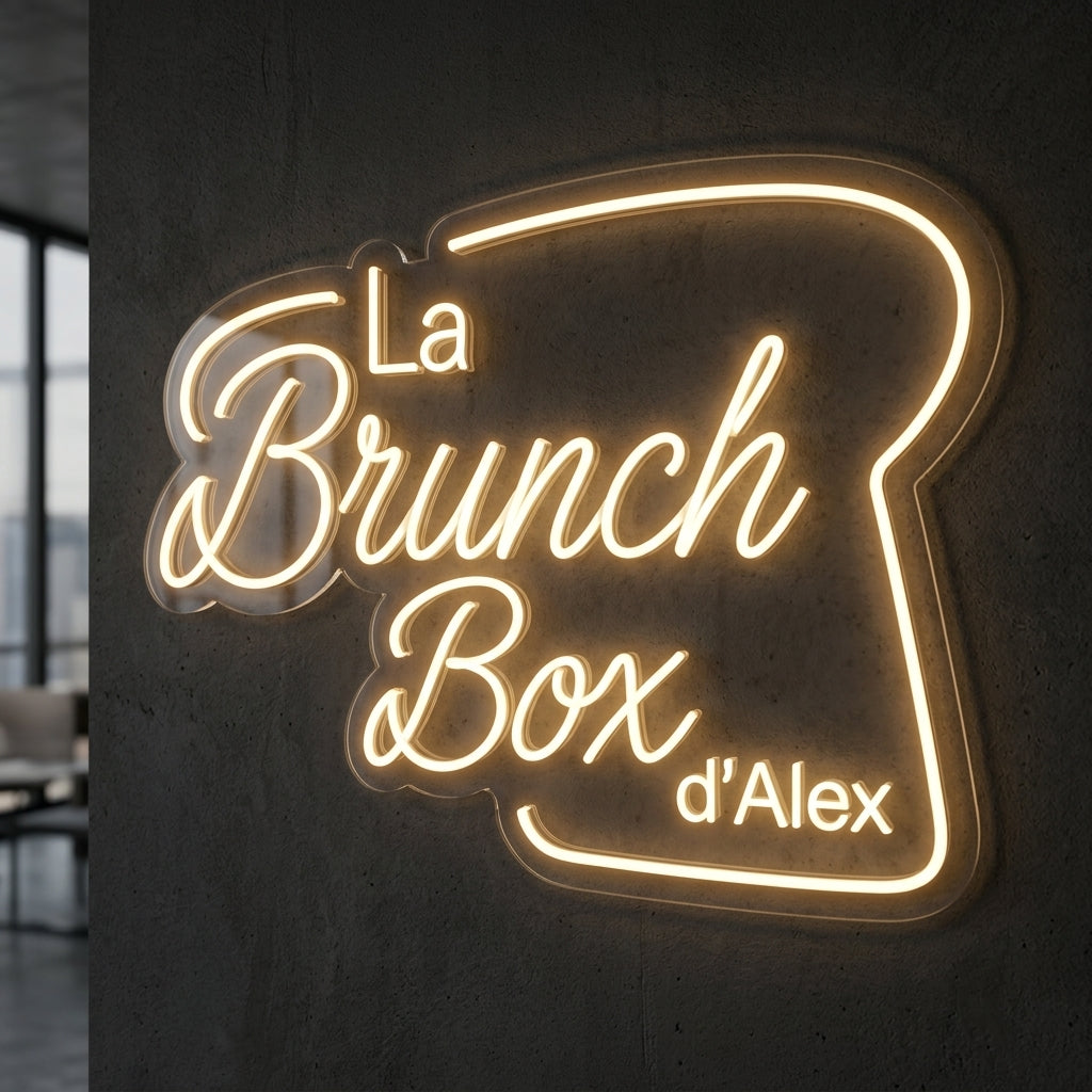 La Brunch Box d'alex - Enseigne néon LED personnalisé · Waterproof