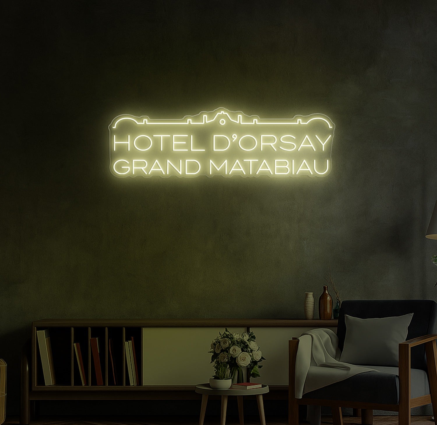 Enseigne LED Néon Personnalisée Hôtel d'Orsay