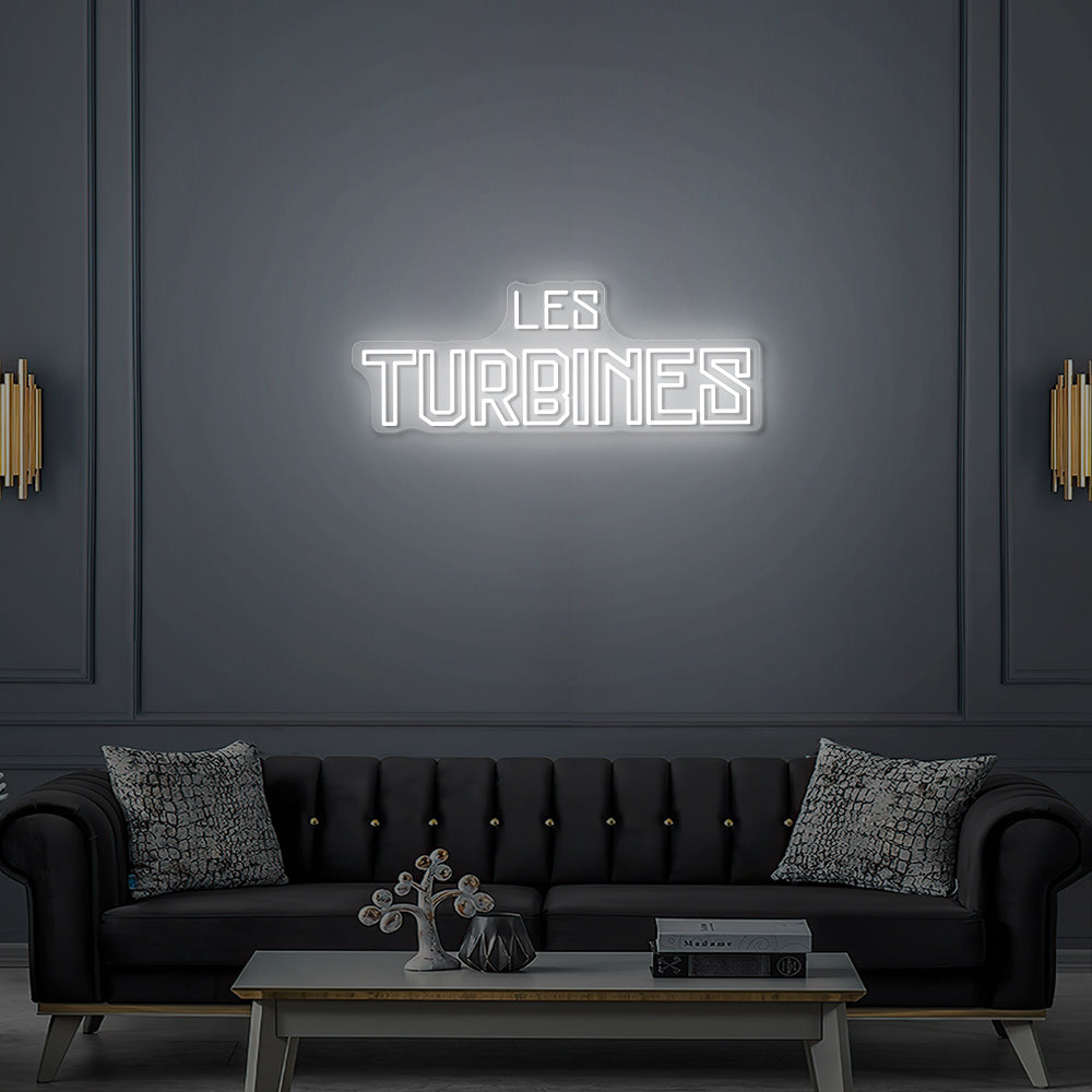 Enseigne LED Néon Personnalisée Les Turbines