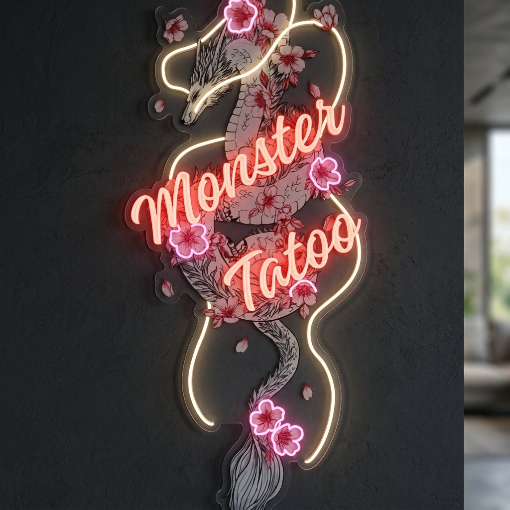 Monster_tatoo - Enseigne néon LED personnalisé · Waterproof