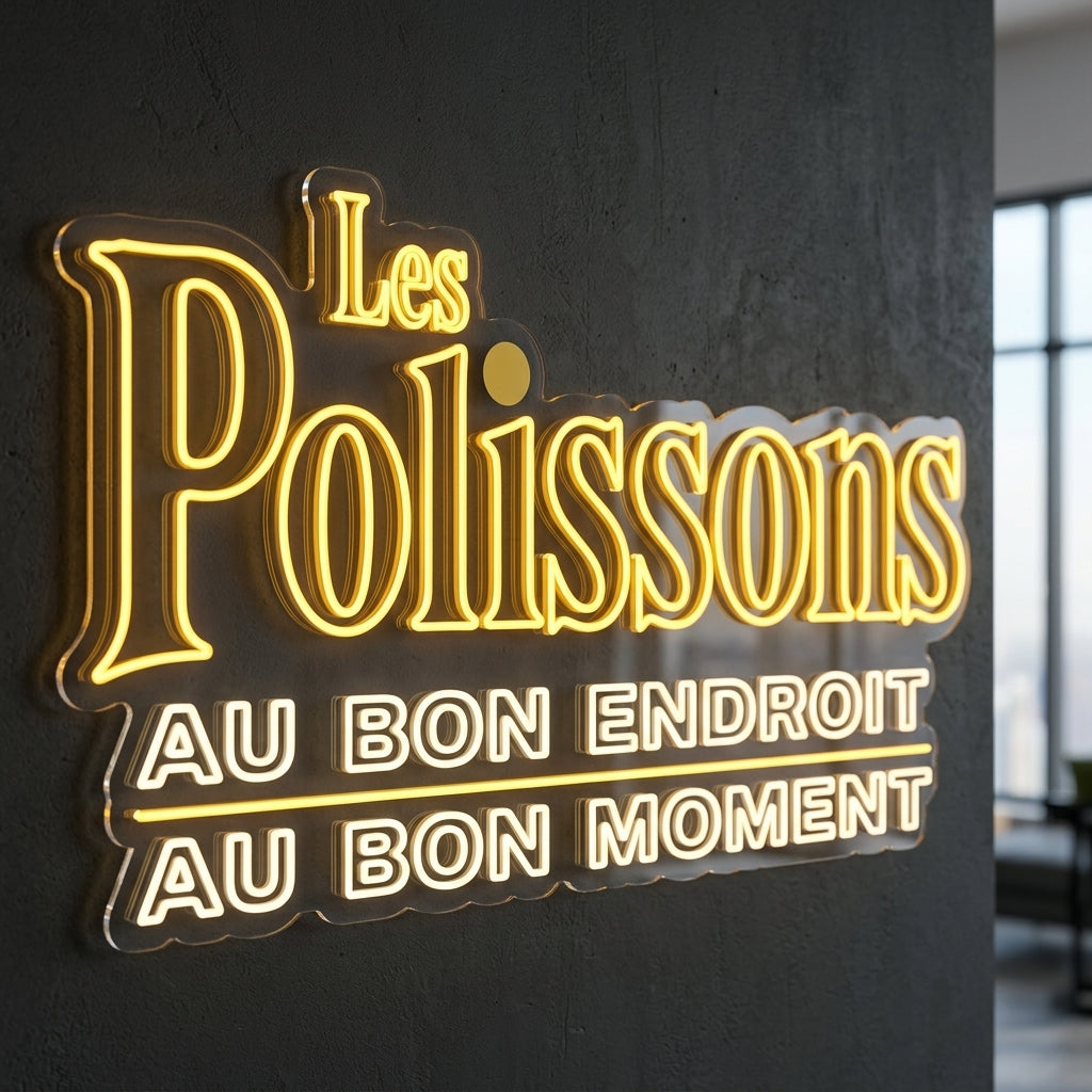 Les polissons - Enseigne néon LED personnalisé
