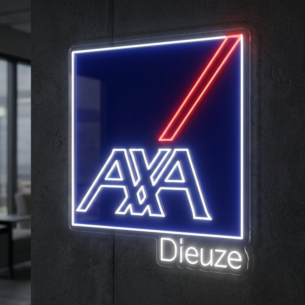 AXA - Enseigne néon LED personnalisé