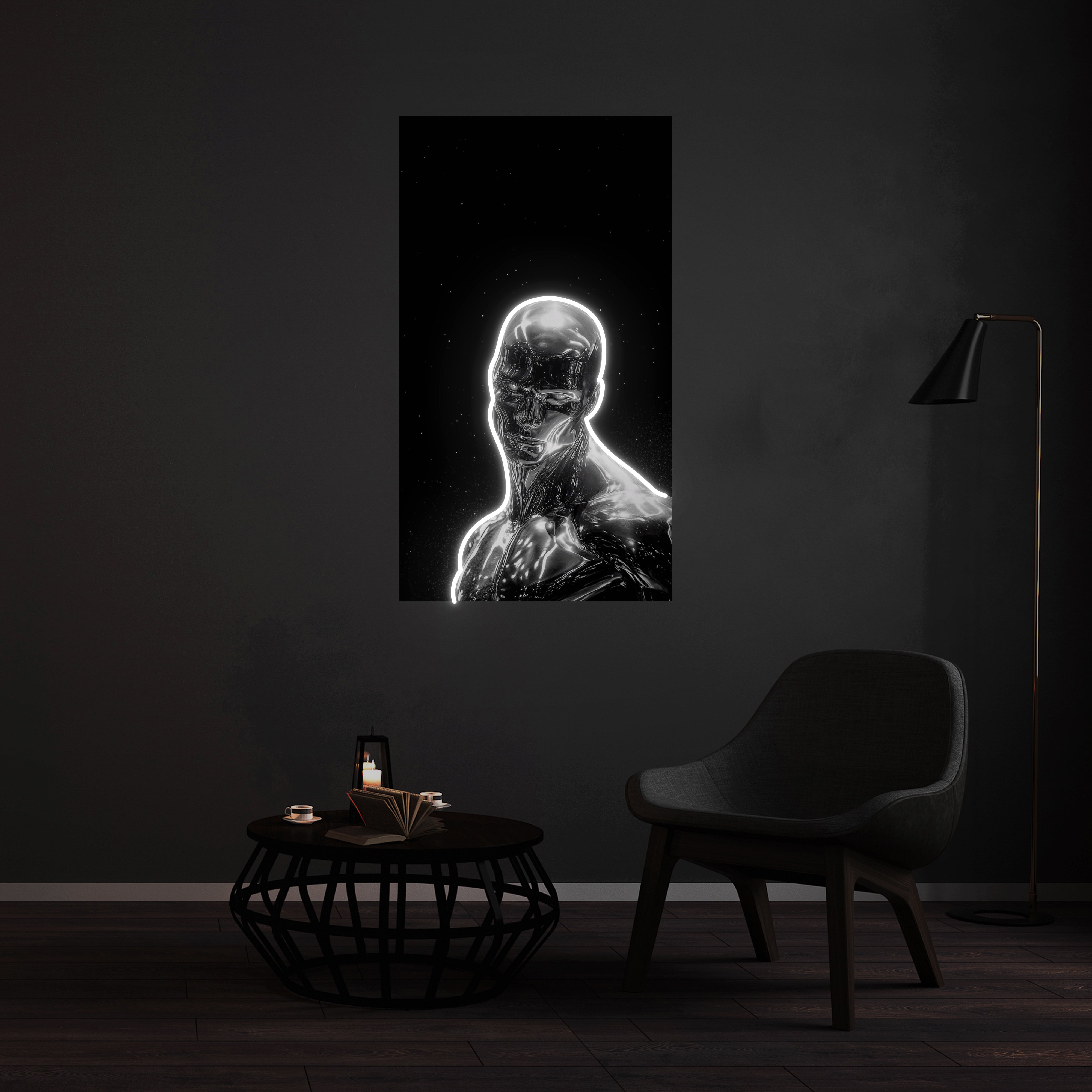 Néon Silver Surfer