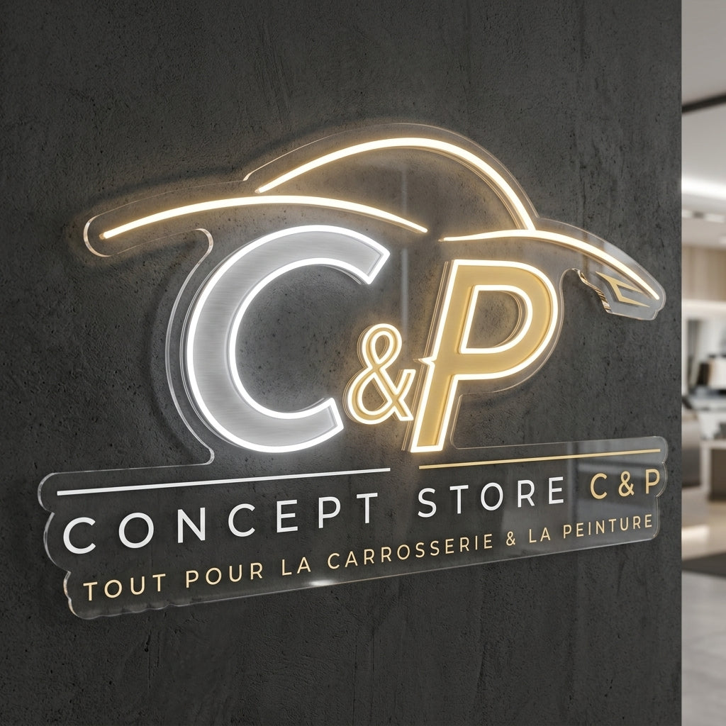 Concept store C&P - Enseigne néon LED personnalisé · Waterproof
