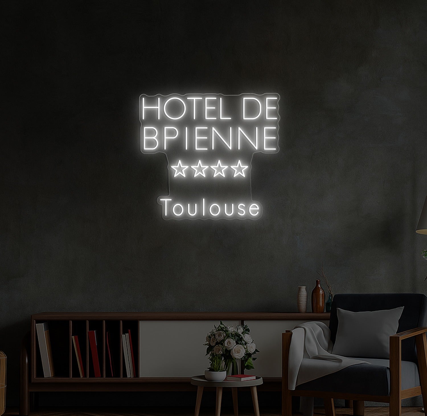 Custom LED Neon Sign for the Hotel de Brienne