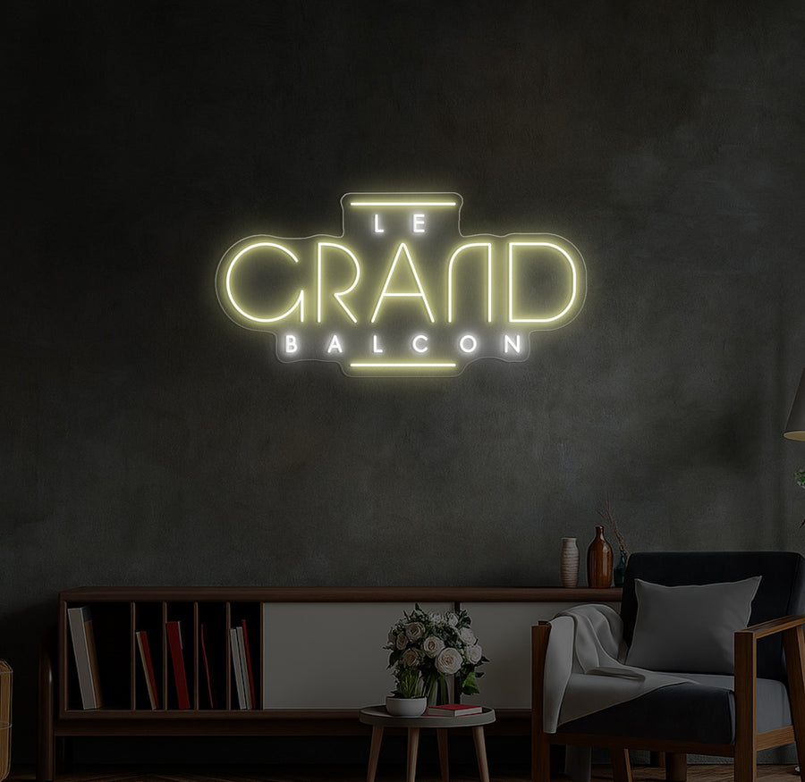 Enseigne LED Néon Personnalisée Hotel du Grand Balcon