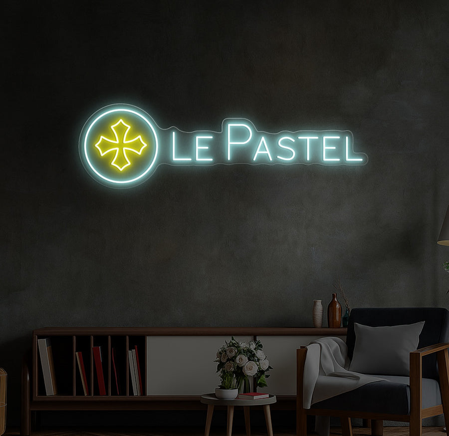 Enseigne LED Néon Personnalisée Hôtel Le Pastel