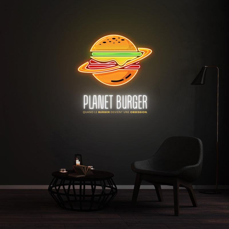 Personnalisation Enseigne LED Néon - PLANET BURGER