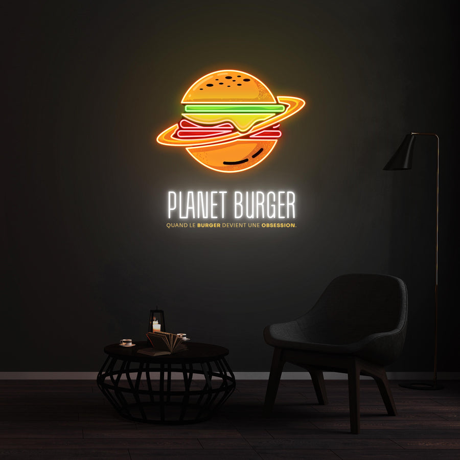 Personnalisation Enseigne LED Néon - PLANET BURGER