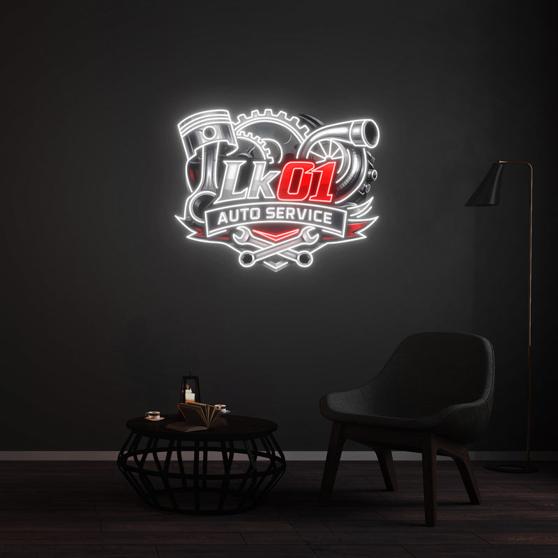 Personnalisation Enseigne LED Néon -  LK01 AUTO SERVICE