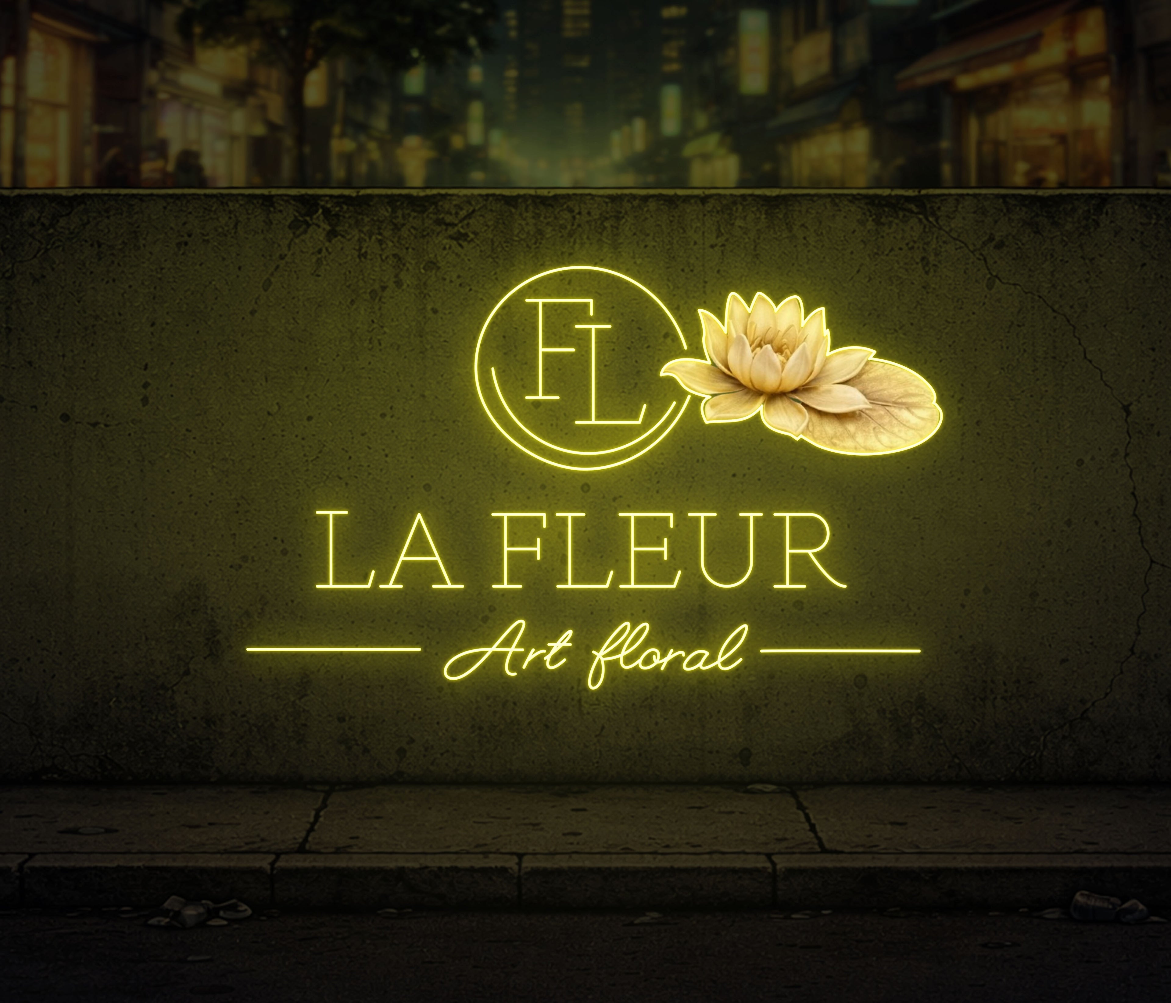 Personnalisation Enseigne LED Néon - LA FLEUR