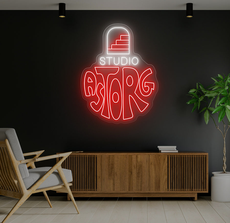 Enseigne LED Néon Personnalisée Studio Astorg