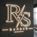 RS BARBER - Enseigne néon LED personnalisé