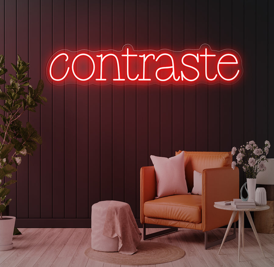 Custom LED Neon Sign with Contrasting Yoga