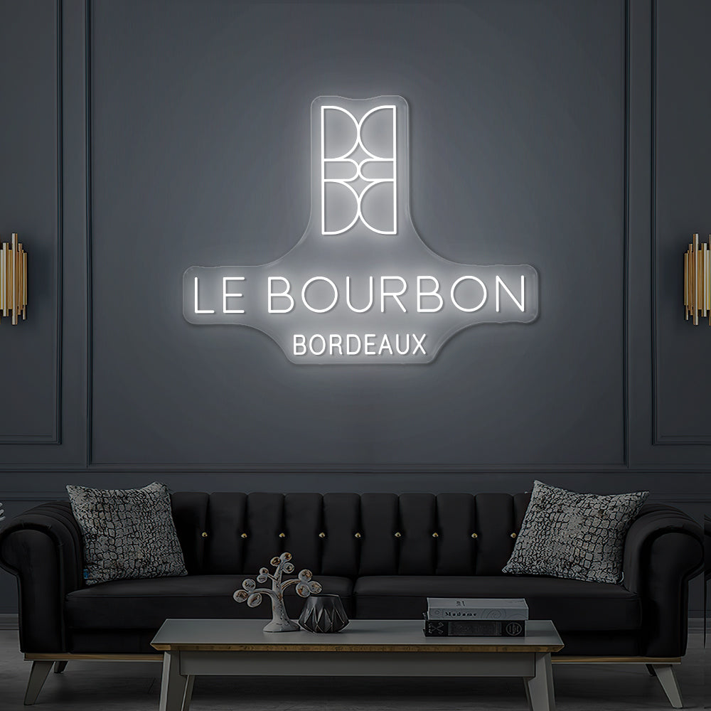 Enseigne LED Néon Personnalisée Le Bourbon