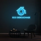 Enseigne LED Néon Personnalisée ECO DÉBOUCHAGE