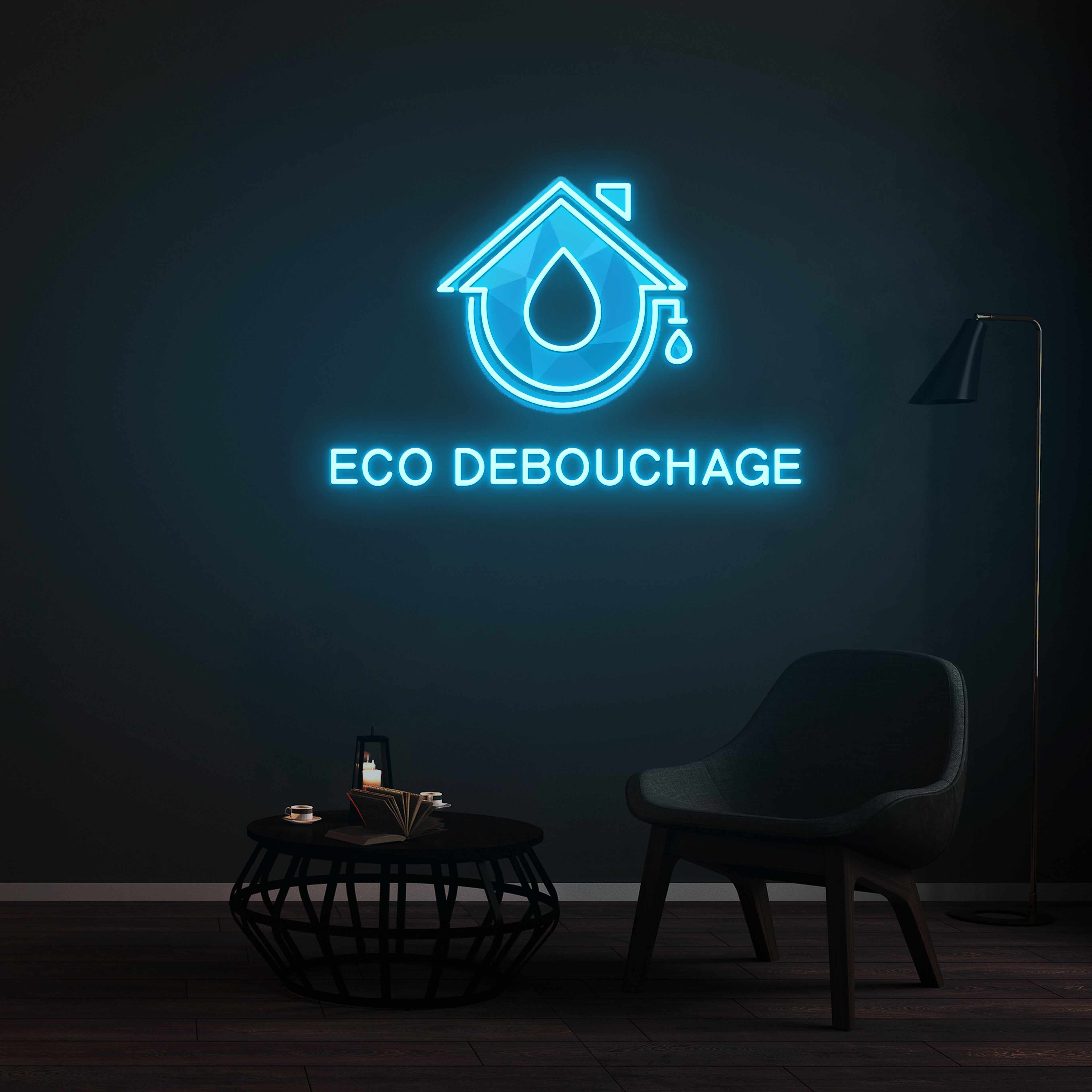 Enseigne LED Néon Personnalisée ECO DÉBOUCHAGE