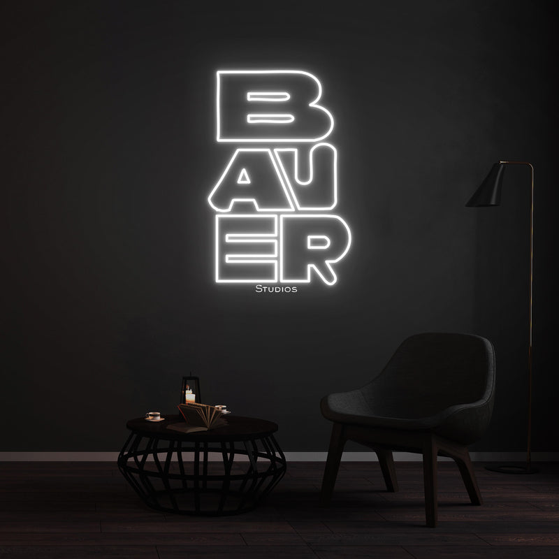 Personnalisation Enseigne LED Néon -BAUER STUDIOS