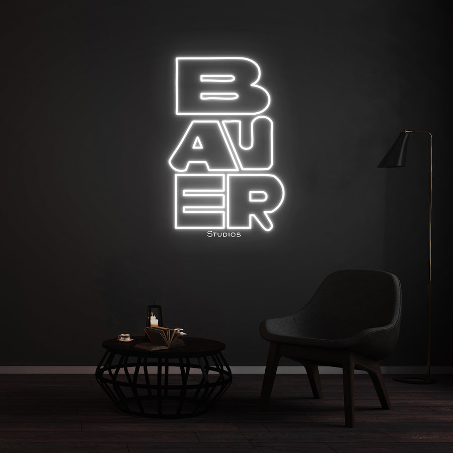 Personnalisation Enseigne LED Néon -BAUER STUDIOS