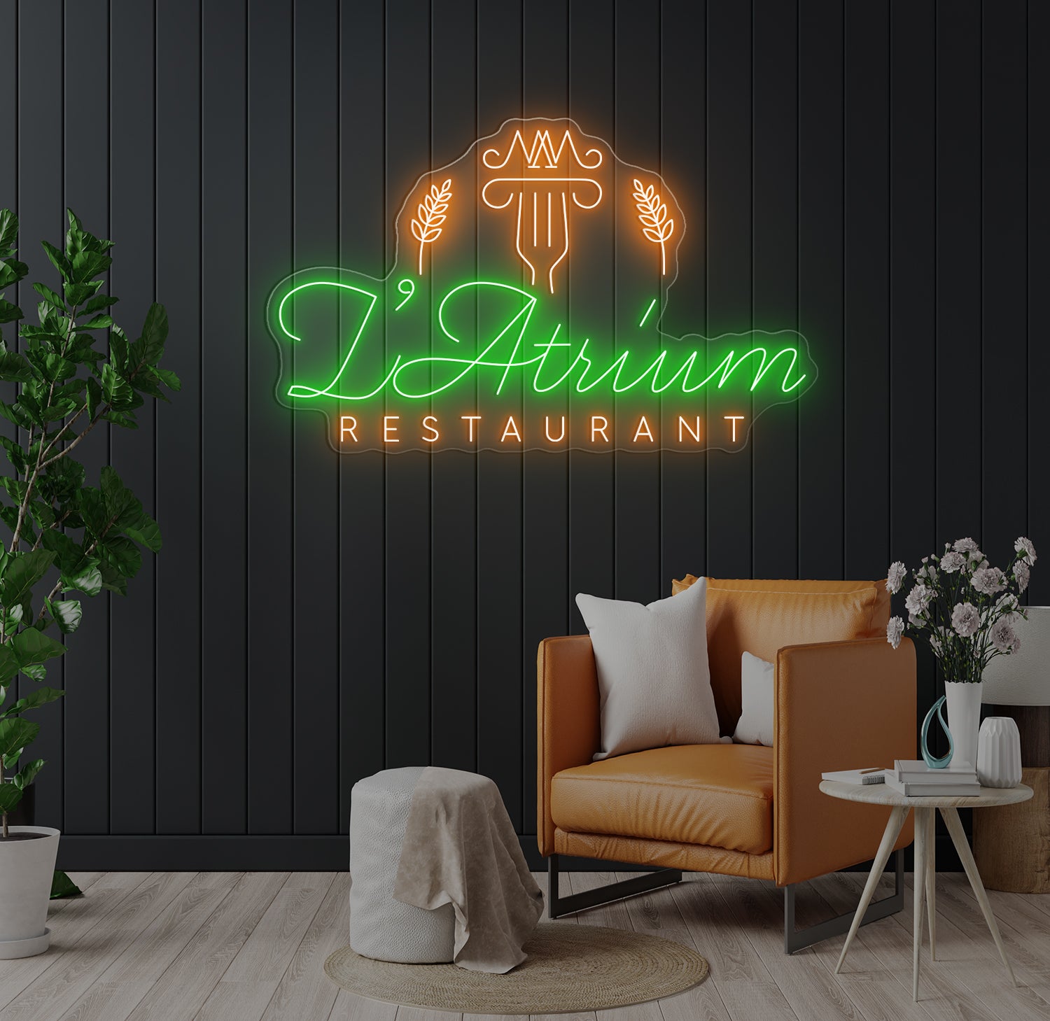 Enseigne LED Néon Personnalisée L' Atrium
