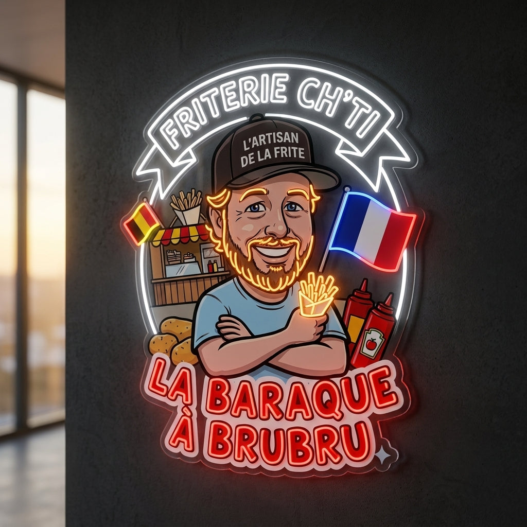 La baraque à brubru - Enseigne néon LED personnalisé