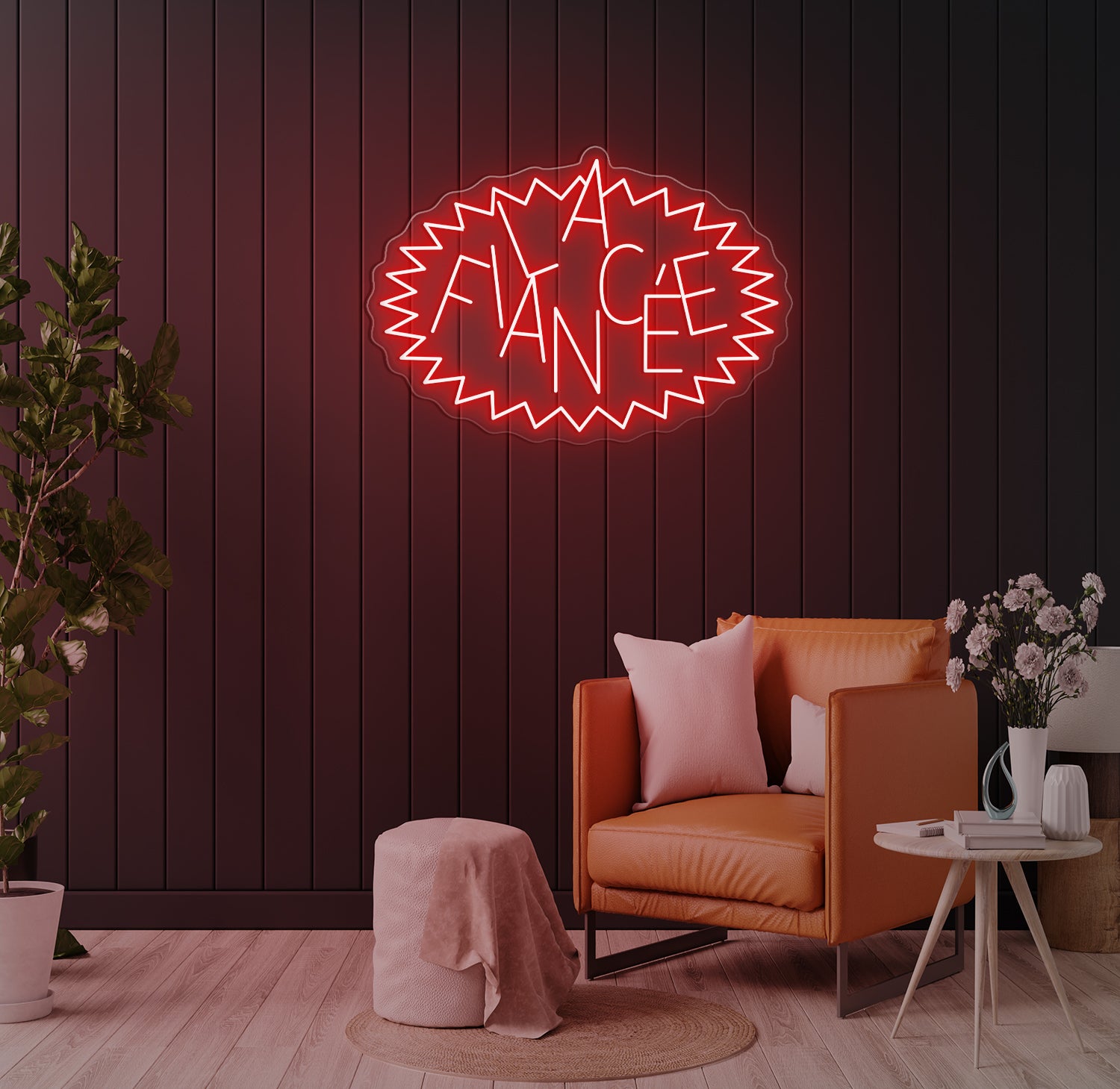 Enseigne LED Néon Personnalisée Café La Fiancée