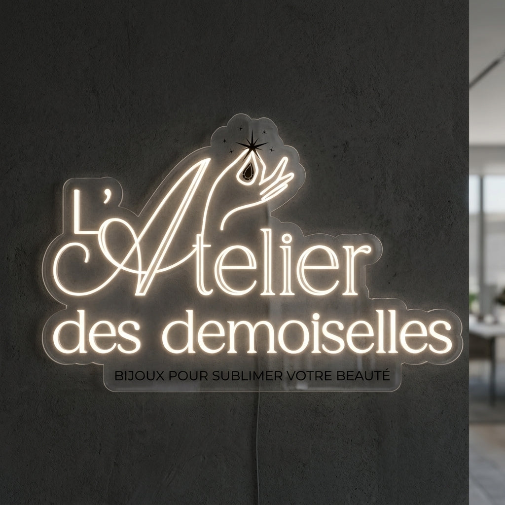 L'Atelier des Demoiselles - Enseigne néon LED personnalisé