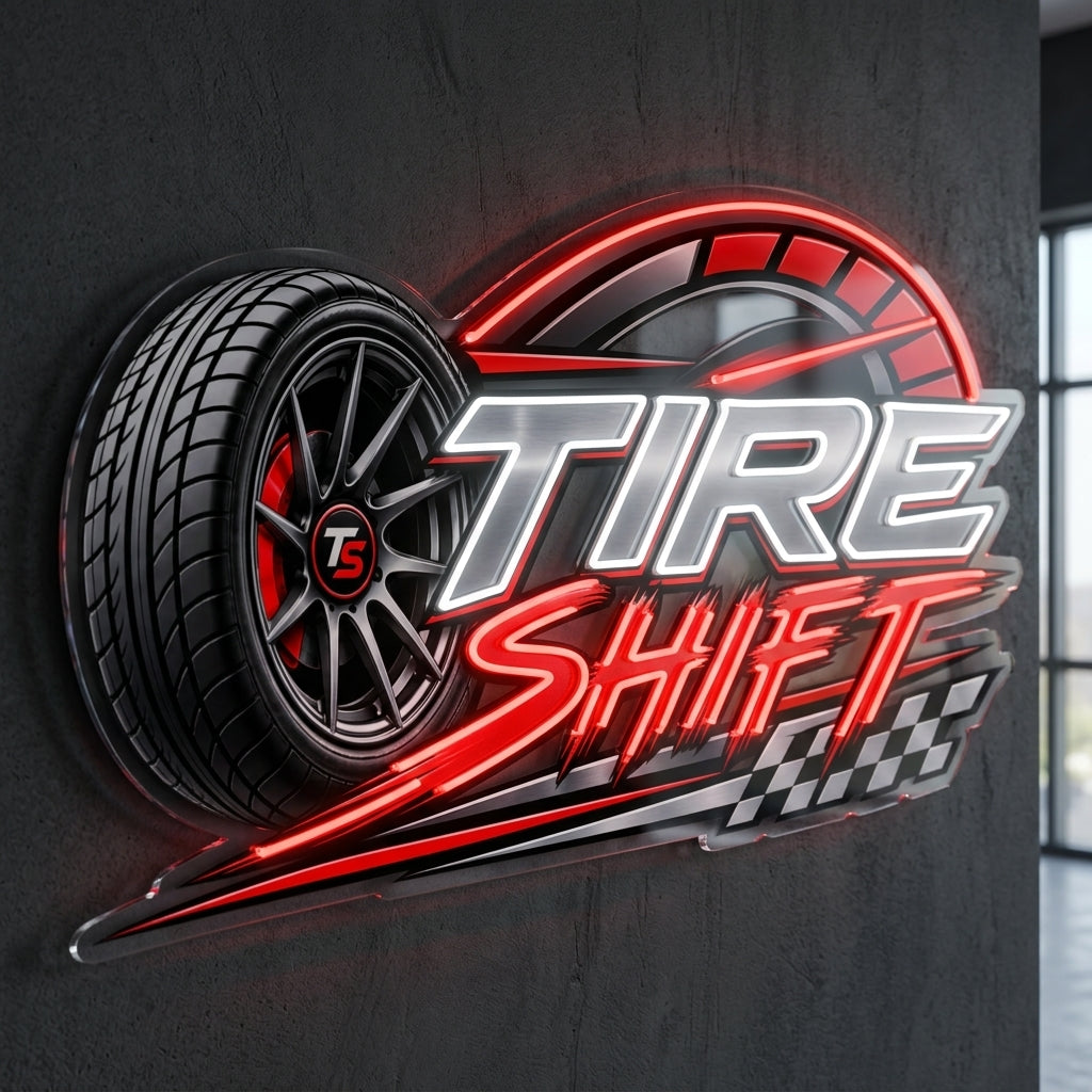 TireShift - Enseigne néon LED personnalisé · Waterproof