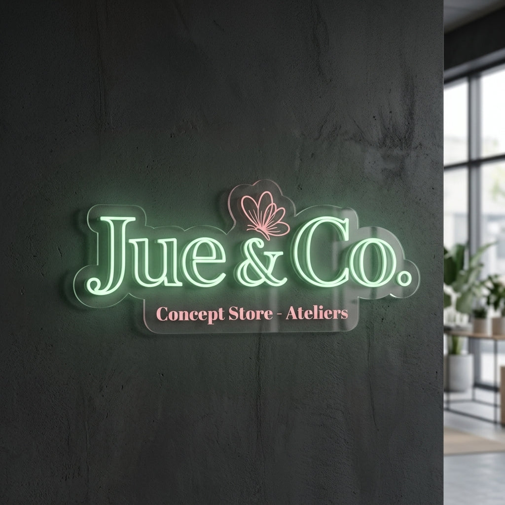 Jue & Co. - Enseigne néon LED personnalisé