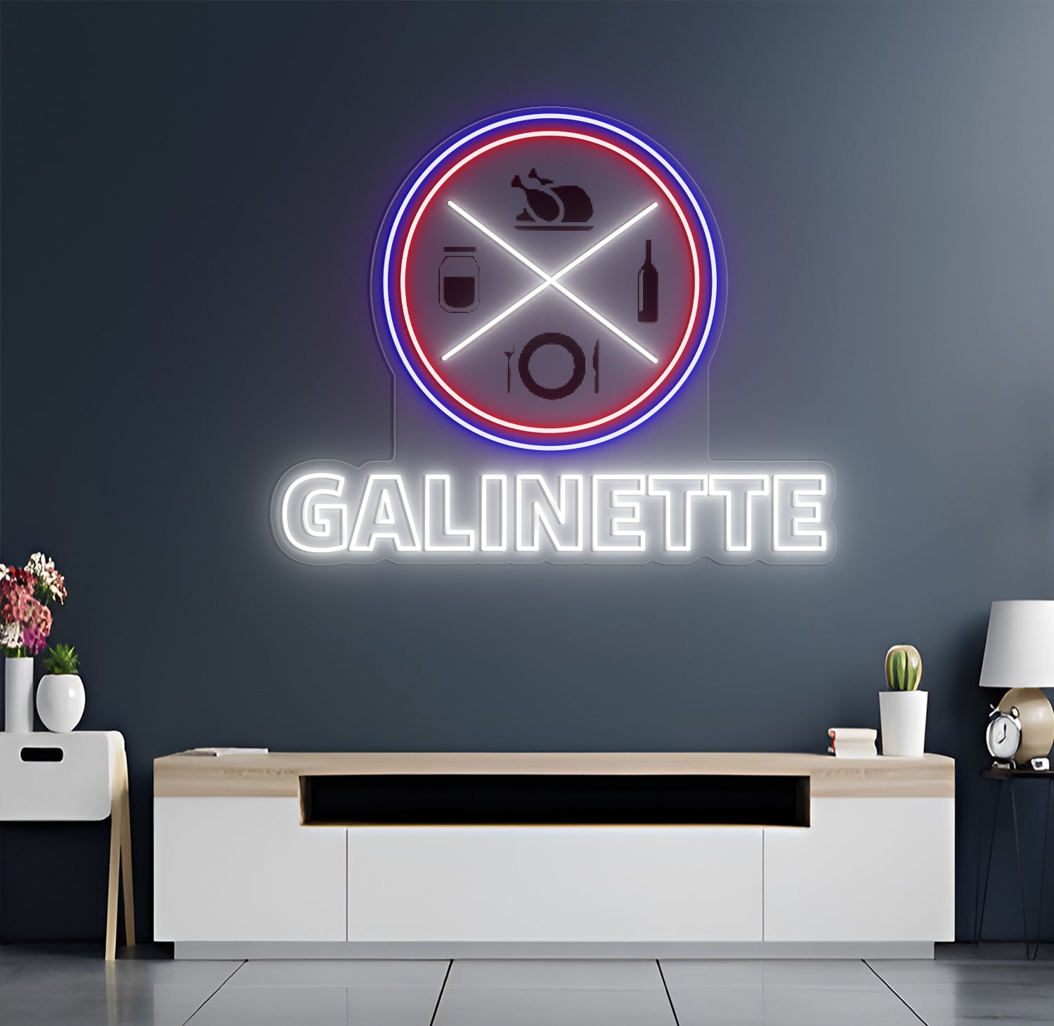 Enseigne LED Néon Personnalisée GALINETTE