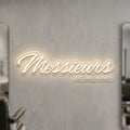 MESSIEURS - Enseigne néon LED personnalisé