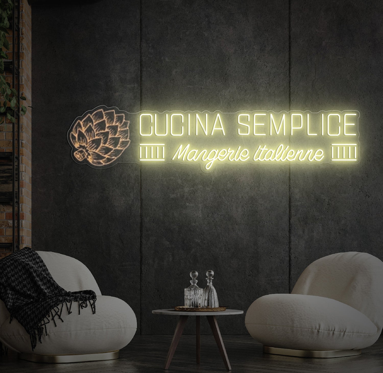 Enseigne LED Néon Personnalisée Cucina Semplice