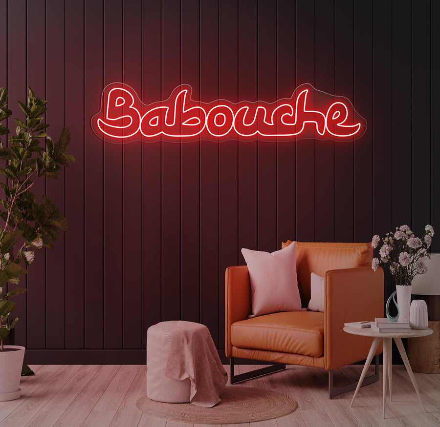 Enseigne LED Néon Personnalisée Babouche