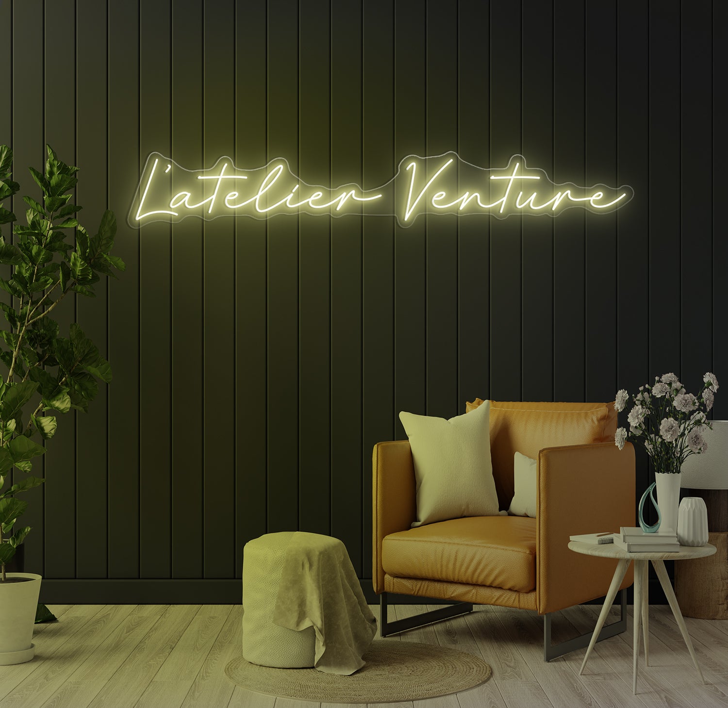 Enseigne LED Néon Personnalisée L'atelier Venture