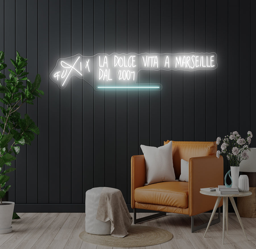 Enseigne LED Néon Personnalisée Fuxia Marseille