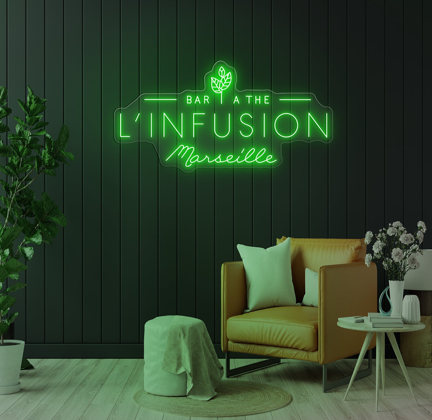 Enseigne LED Néon Personnalisée L'Infusion