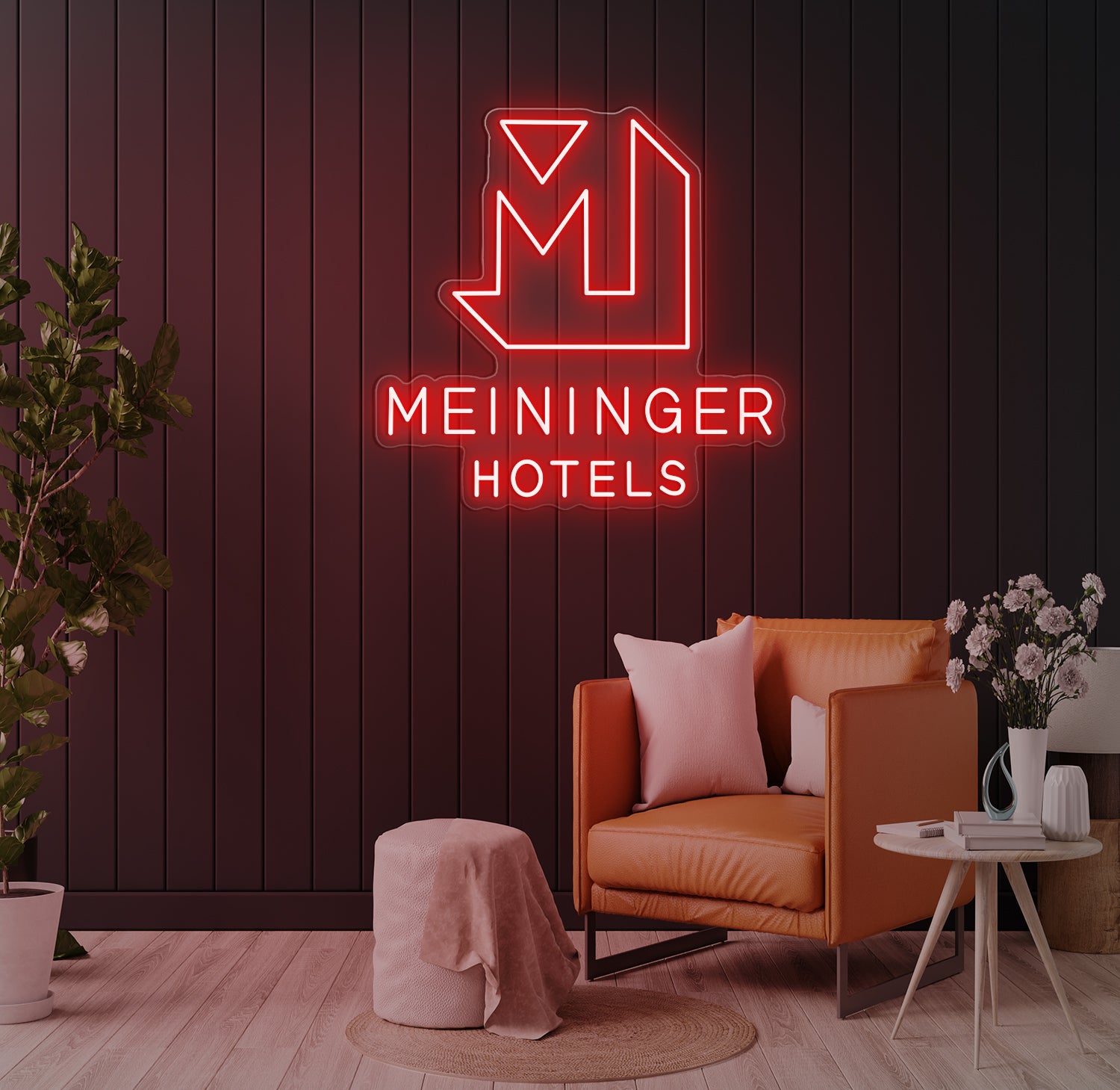 Enseigne LED Néon Personnalisée MEININGER Hotel