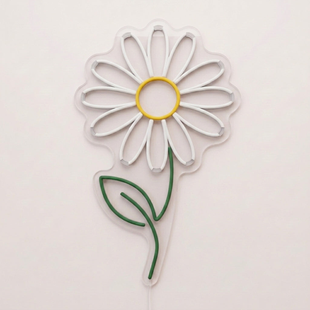 Enseigne néon LED FLOWER — motif nature, fabriquée sur-mesure par Lumicorne (vue 2)