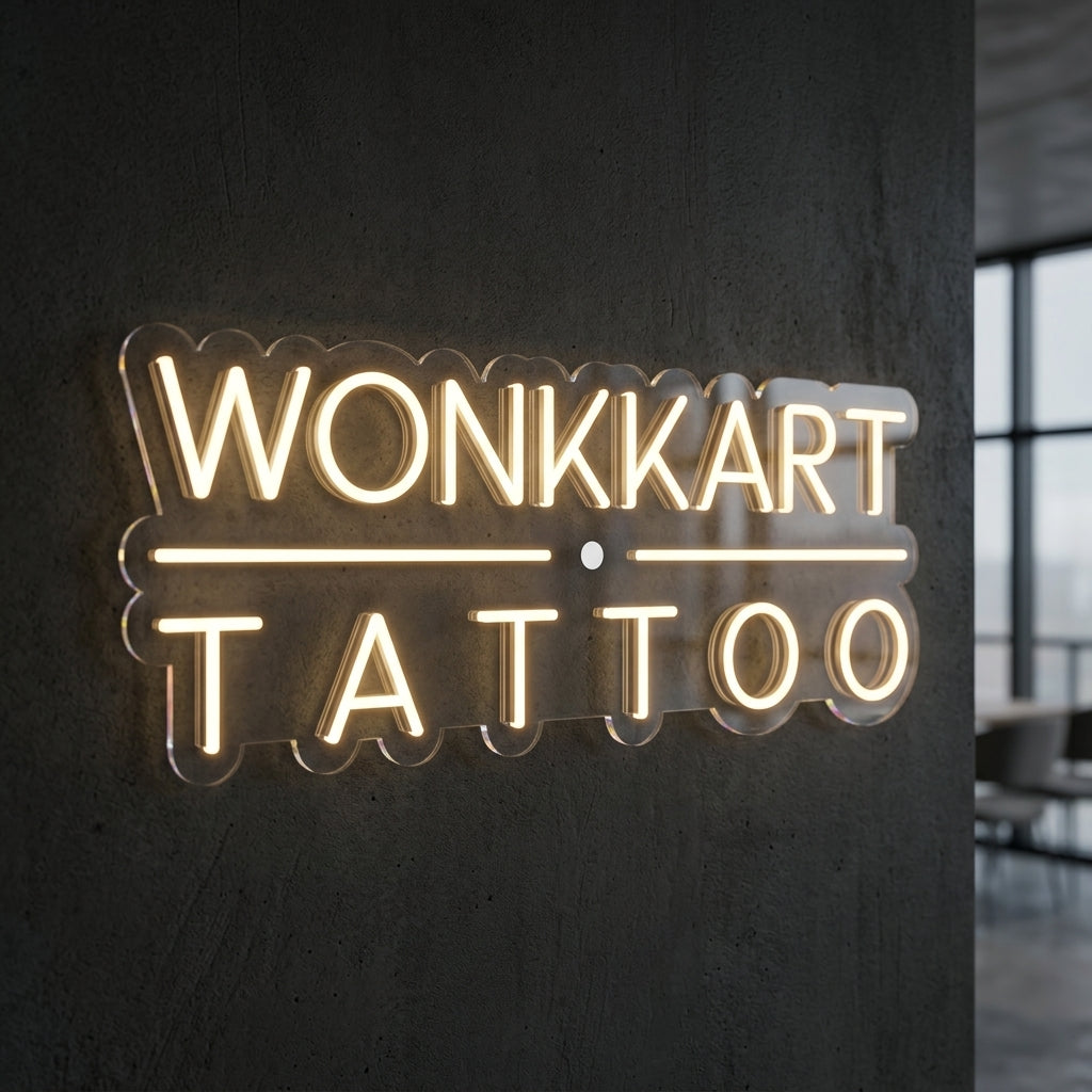 Wonkkart Tattoo - Enseigne néon LED personnalisé