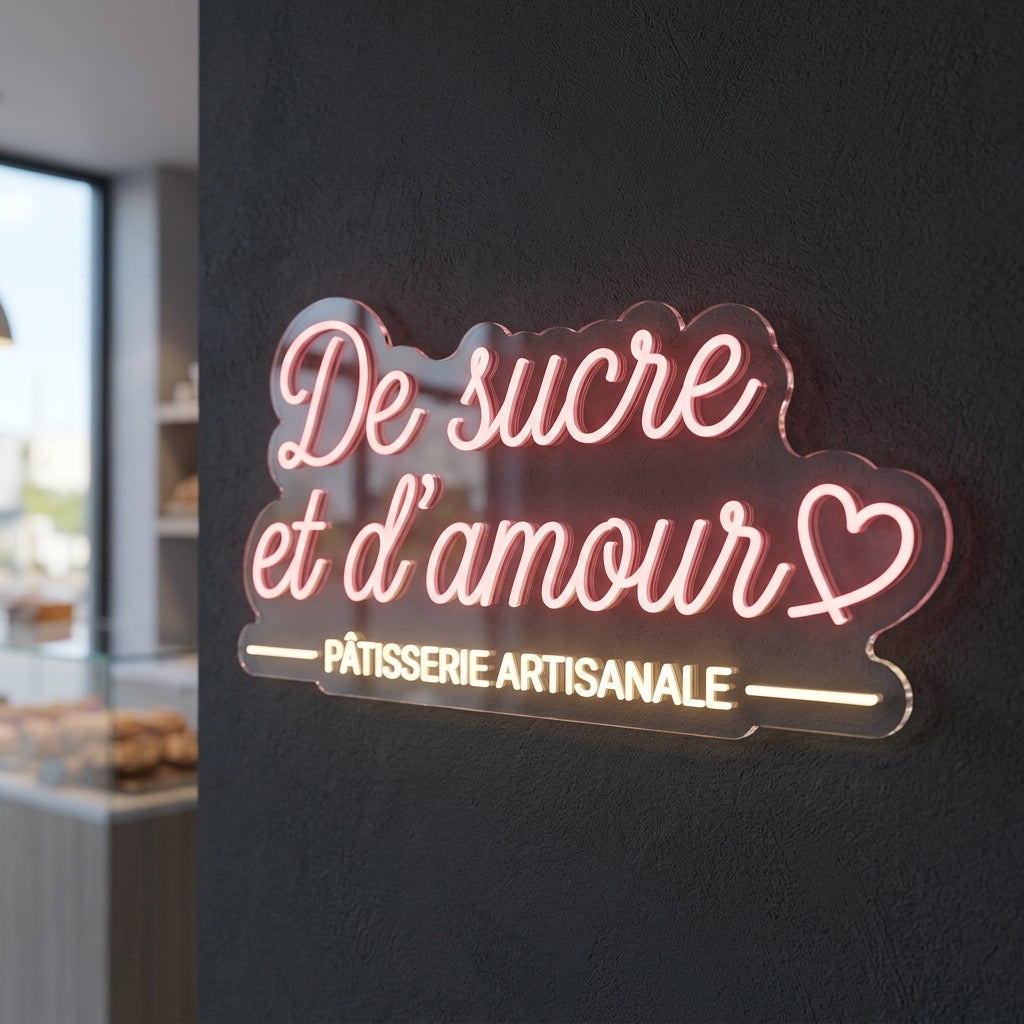De Sucre et d’Amour - Enseigne néon LED personnalisé · Waterproof