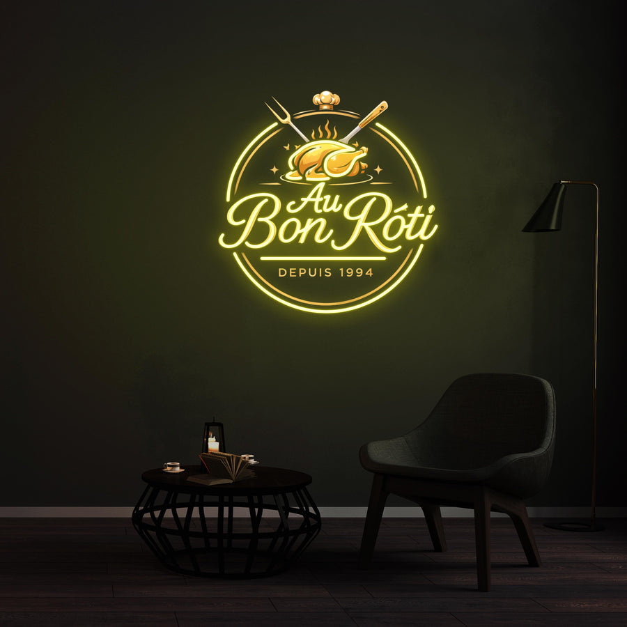 Personnalisation Enseigne LED Néon - Au Bon Rôti