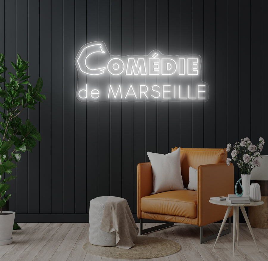 Enseigne LED Néon Personnalisée Comédie de Marseille