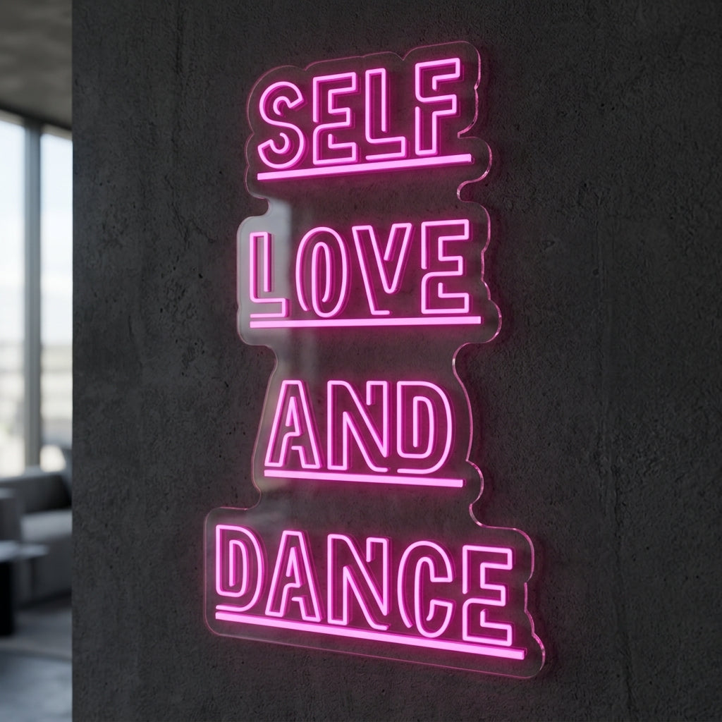 SelfLove&Dance - Enseigne néon LED personnalisé