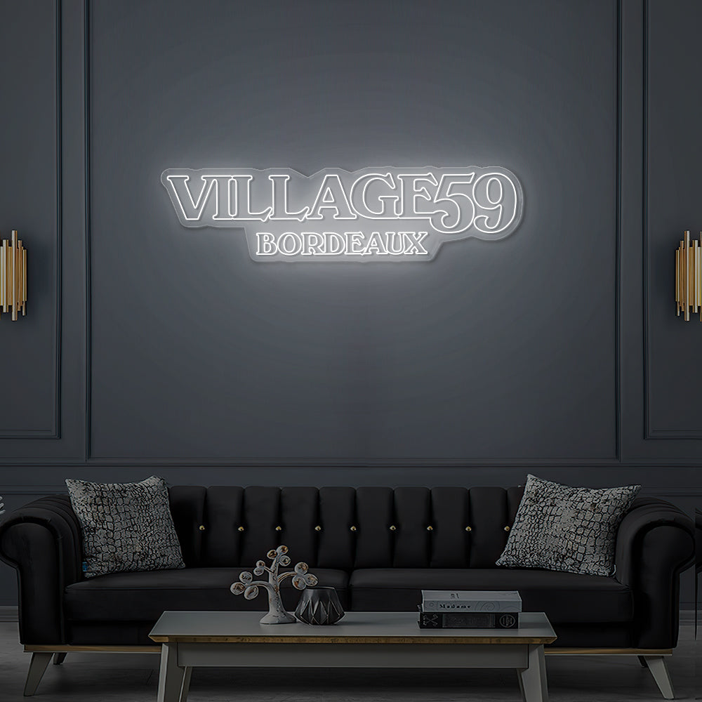Enseigne LED Néon Personnalisée Village 59