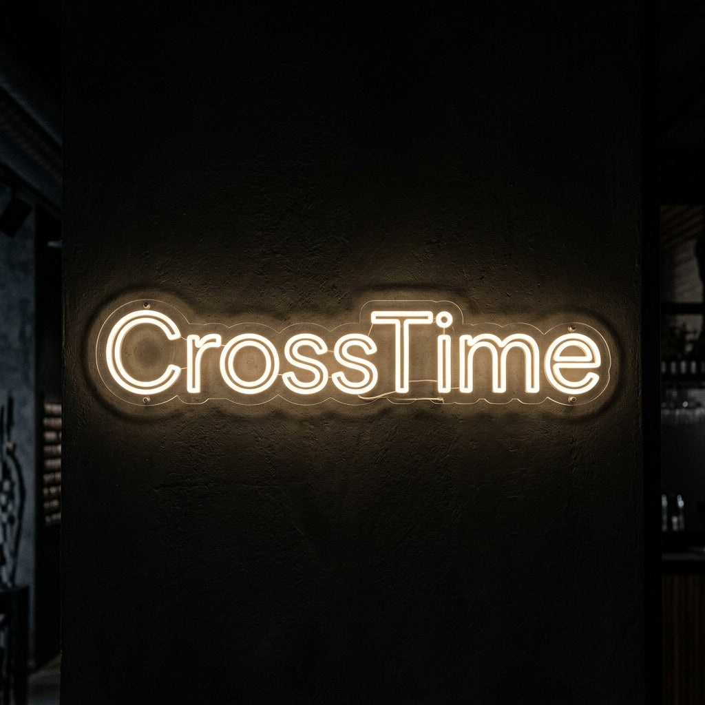 CrossTime - Enseigne néon LED personnalisé
