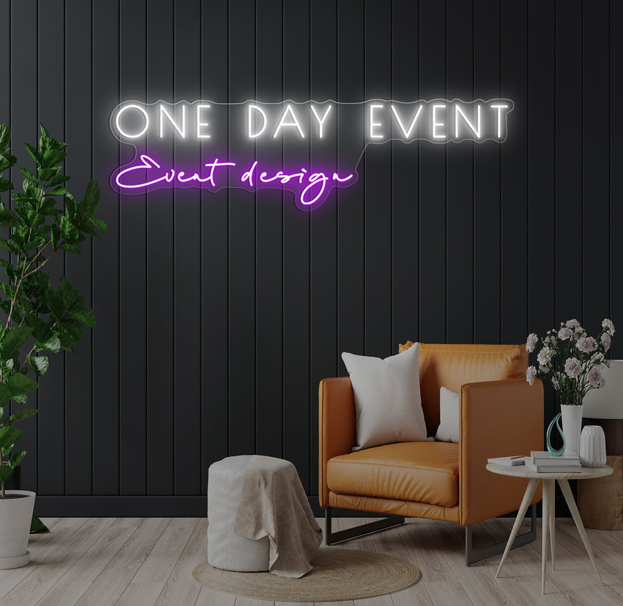 Enseigne LED Néon Personnalisée One Day Event