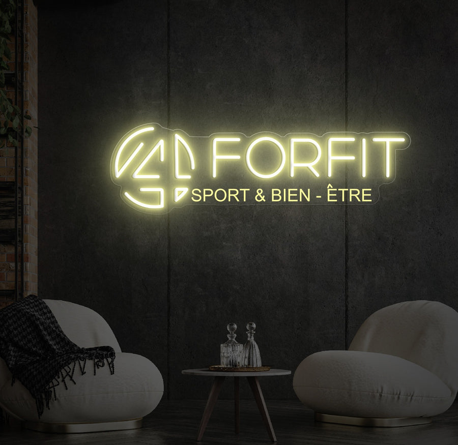 Enseigne LED Néon Personnalisée Forfit Sport & Bien-Être