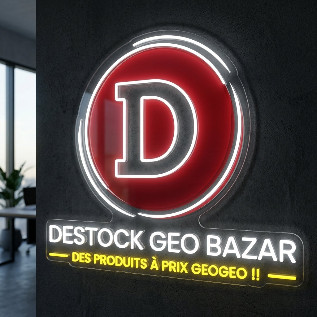 Destock geo bazar - Enseigne néon LED personnalisé · Waterproof