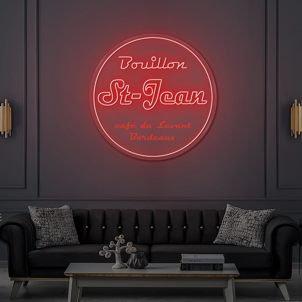 Custom LED Neon Sign for Bouillon Saint-Jean - Bordeaux